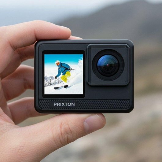 Cámara Deportiva Prixton DV830 5K UHD WiFi Doble Pantalla Sumergible