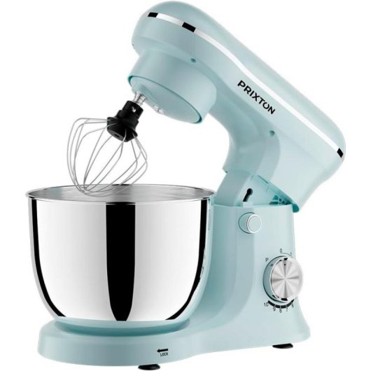 Kuechenmaschine Prixton KR250 1500W 10 Stufen Schuessel 5L blau