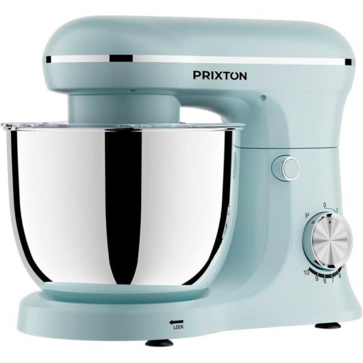 Kuechenmaschine Prixton KR250 1500W 10 Stufen Schuessel 5L blau