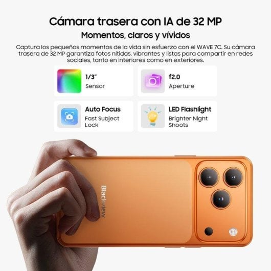 Blackview Wave 7C 4G 4GB 64GB 6,56" Orange, Dual-SIM, IPS-HD+-Display