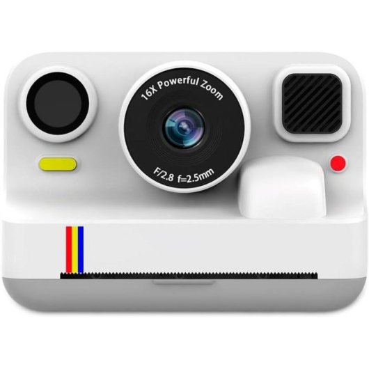 Cámara Instantánea Prixton Click&Go Flash 48MP Zoom Digital 16X Pantalla 2,4" Blanco + 4 Rollos