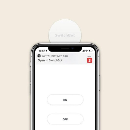 Interruptor Inteligente SwitchBot Tag NFC Inalámbrico Montaje en Pared Blanco