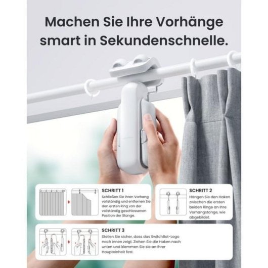 Central domotique SwitchBot Curtain Rod 3 Bluetooth LE Alexa Google Siri Matter