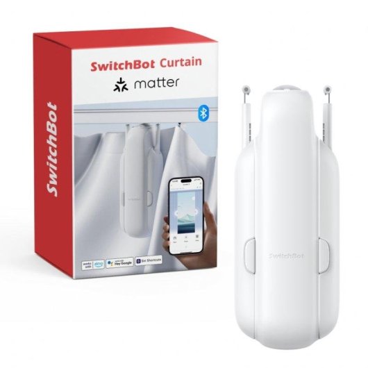 Central domótica SwitchBot Curtain 3 U Rail Bluetooth Alexa Google Siri