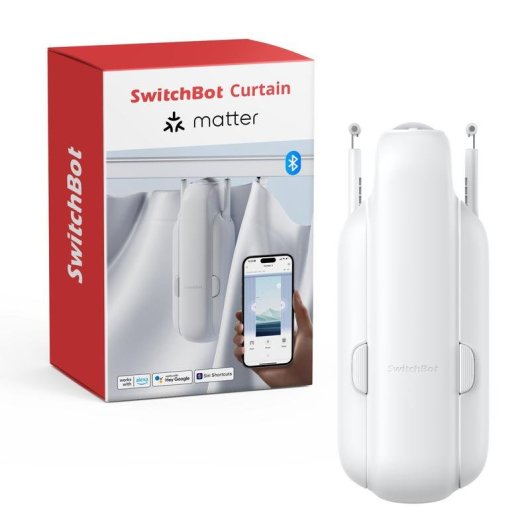 Central domótica SwitchBot Curtain 3 U Rail Bluetooth Alexa Google Siri