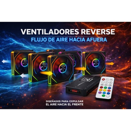 Ventilateur supplémentaire ProGaming LJ8 Reverse Blade 120mm 1800RPM ARGB PWM