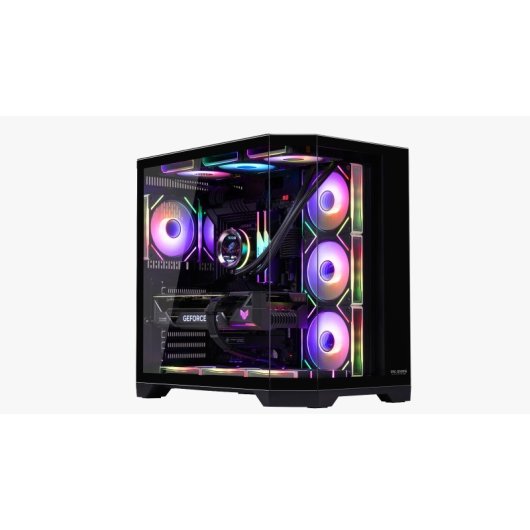 Progaming Banshee Caja Pc Cube Tower Atx Con 7 Ventiladores Argb Reverse, Controlador Argb + Pwm, Filtros Antipolvo, Alt