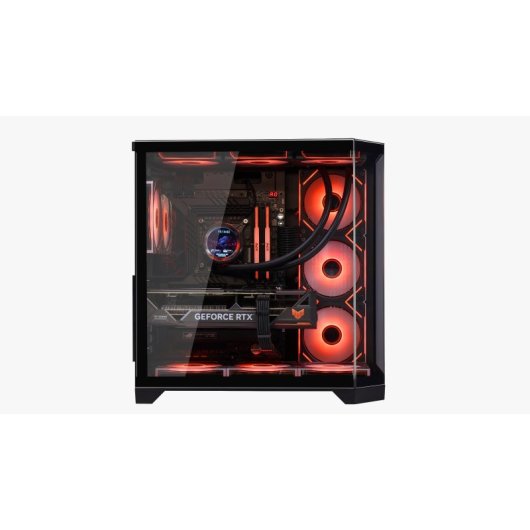 Progaming Banshee Caja Pc Cube Tower Atx Con 7 Ventiladores Argb Reverse, Controlador Argb + Pwm, Filtros Antipolvo, Alt