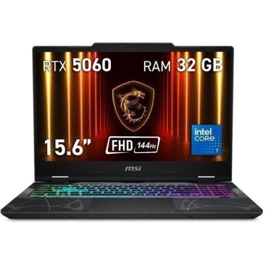 MSI Cyborg 15 B2RWFKG-201XES Intel Core 7 240H 32GB DDR5 1TB SSD RTX 5060 15.6" FHD RGB Windows 11 Home