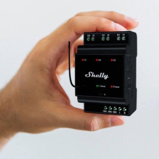 Relais Z-Wave Shelly Wave Pro 3 LR Contrôle éclairage, Rail DIN