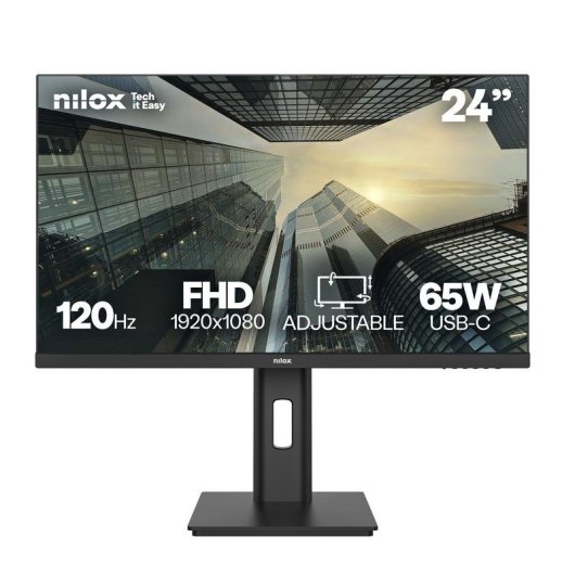 Écran PC Nilox NXM24REG12065 24" Full HD 120Hz IPS USB-C Hauteur réglable 4ms