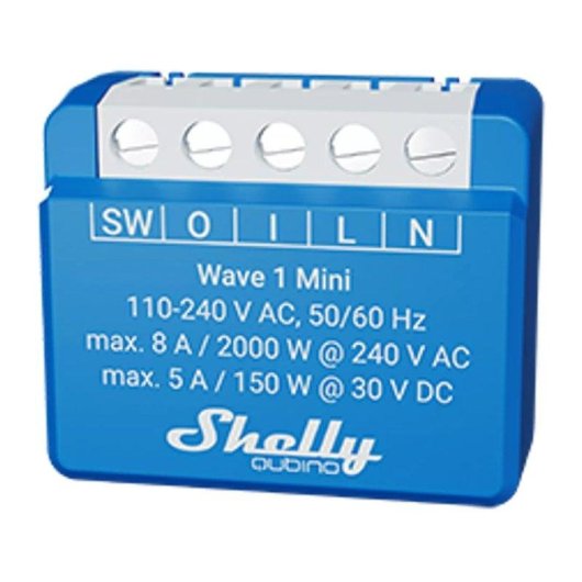 Relais Z-Wave Shelly Qubino Wave 1 Mini Contrôle éclairage, Contact sec, 8A