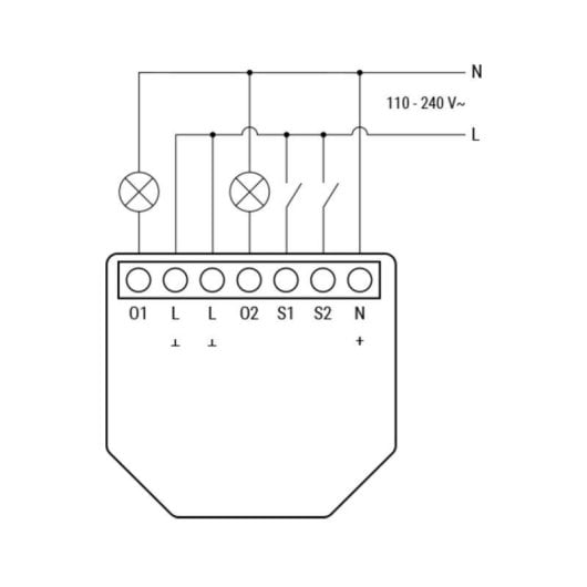 Relais Wi-Fi Shelly 2PM Gen4 Wi-Fi Bluetooth Zigbee Matter Contrôle des volets Suivi de l’énergie