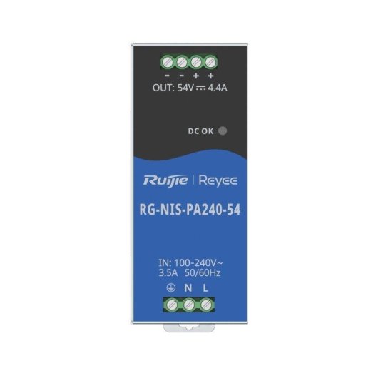 Stazione di energia Ruijie RG-NIS-PA240-54 240W 2 uscite DC 54V Rail DIN