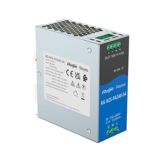 Stazione di energia Ruijie RG-NIS-PA240-54 240W 2 uscite DC 54V Rail DIN