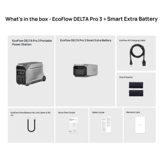 Estação de energia EcoFlow Delta Pro 3 4000W Bateria LFP IP65 App Controle