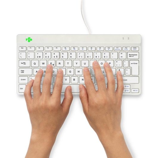 Teclado R-Go Tools Compact Break ergonómico compacto QWERTY (PT) con software de pausa