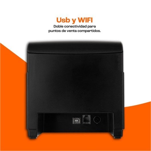 PcCom Essential Impresora de Tickets Térmica 80 mm USB + WIFI Negra
