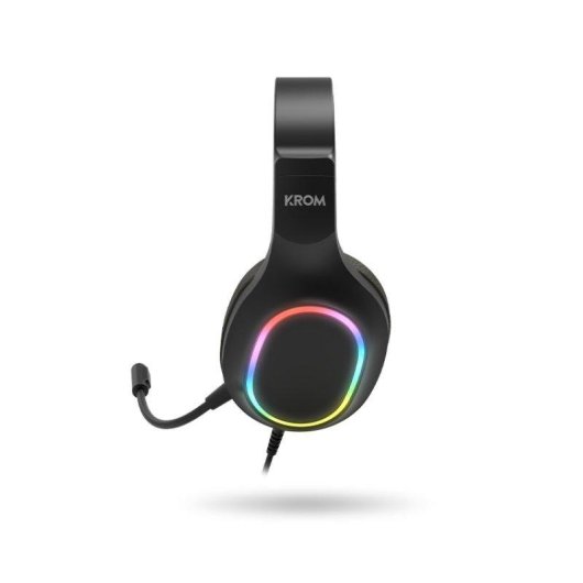Clavier Krom Kenta Pack 4 en 1 à membrane RGB Noir avec souris, casque et tapis