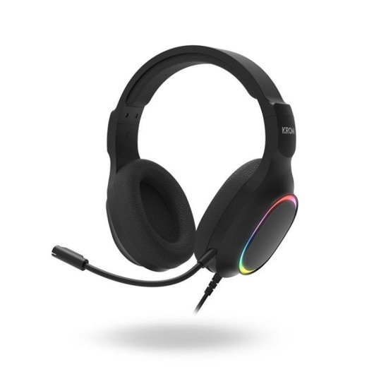 Clavier Krom Kenta Pack 4 en 1 à membrane RGB Noir avec souris, casque et tapis
