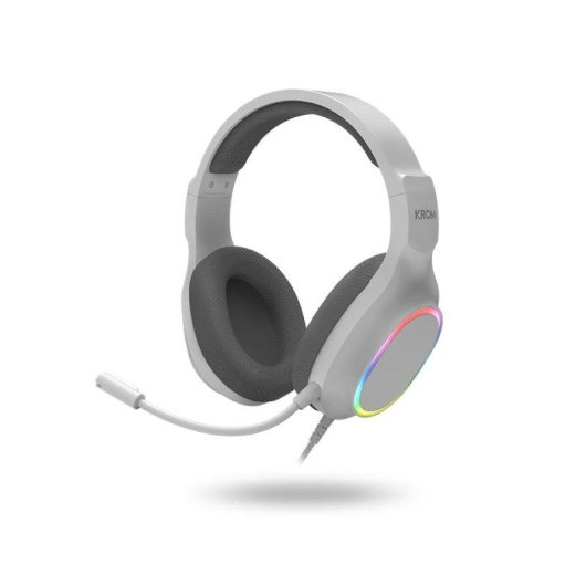 Tastatur Krom Kenta 4-in-1 Membran RGB weiß mit Maus, Headset und Mauspad