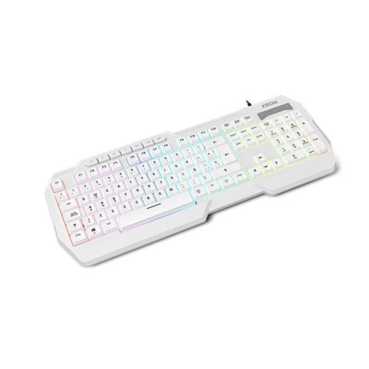 Tastatur Krom Kenta 4-in-1 Membran RGB weiß mit Maus, Headset und Mauspad