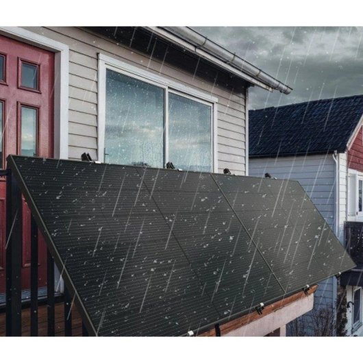 Painel Solar EcoFlow 250W Bifacial IP68 Conjunto 4 Unidades Células Tipo N