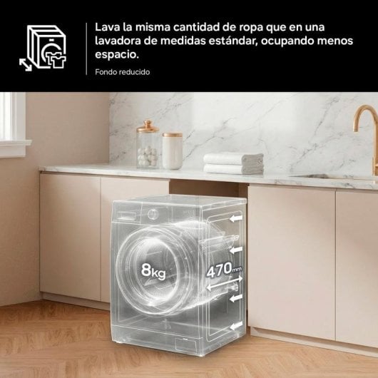 Máquina de Lavar Roupa Samsung WW80FG5L32TEEC 8 kg 1200 rpm A Branco WiFi IA
