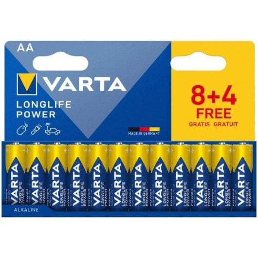 Pila Varta Longlife Power AA 12 unidades alcalinas alta potencia