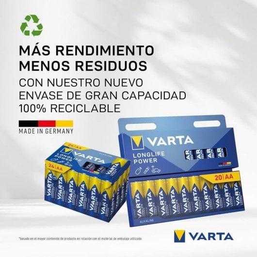 Pila Varta Longlife Power AA 12 unidades alcalinas alta potencia