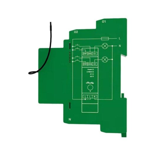 Relé Z-Wave Shelly Dimmer 2x200W Controle iluminação, Rail DIN, Medição
