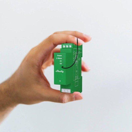 Relé Z-Wave Shelly Dimmer 2x200W Controle iluminação, Rail DIN, Medição