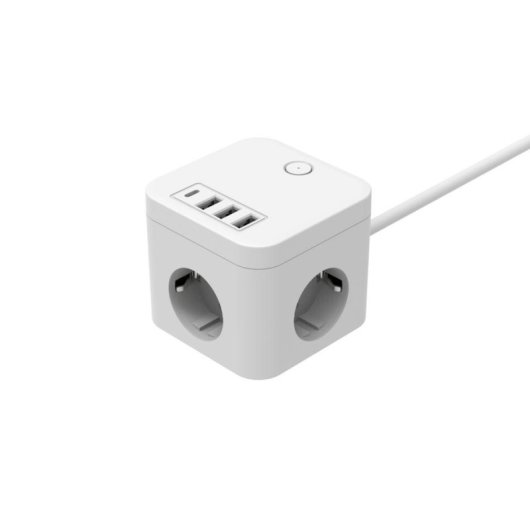 Steckdosenleiste DCU Tecnologic EnergyCube 3 Steckplätze 3 USB-A 1 USB-C mit Schutz
