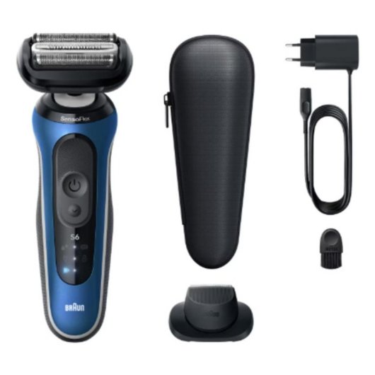 Rasoir Visage Braun Series 6 62-B1200s Sans Fil 60min Sec et Mouillé 3 Lames Charge Rapide