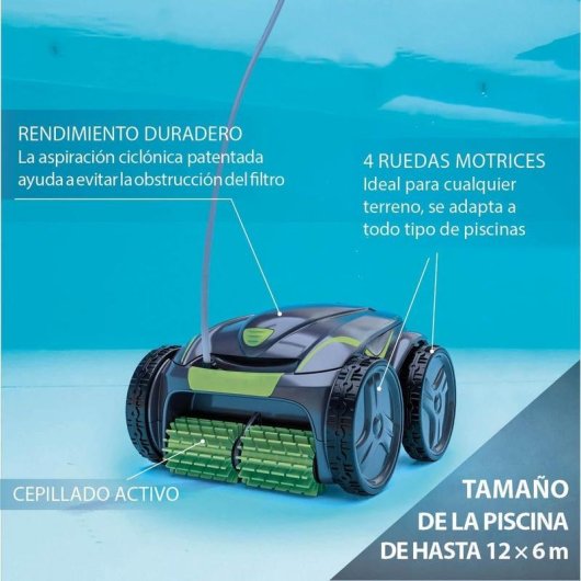 Robot Lave-Bottom Automatique Zodiac Vortex 4WD GV 5220 pour Piscines jusqu'à 12x6 m