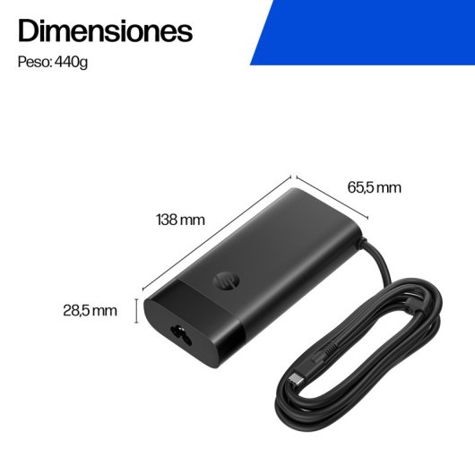 Chargeur USB-C HP 140W Noir Portable Sécurité Optimale