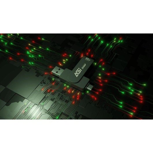 Disco Duro Agi Gear ED138 Pro 512GB SSD USB-C Haute Vitesse Compact