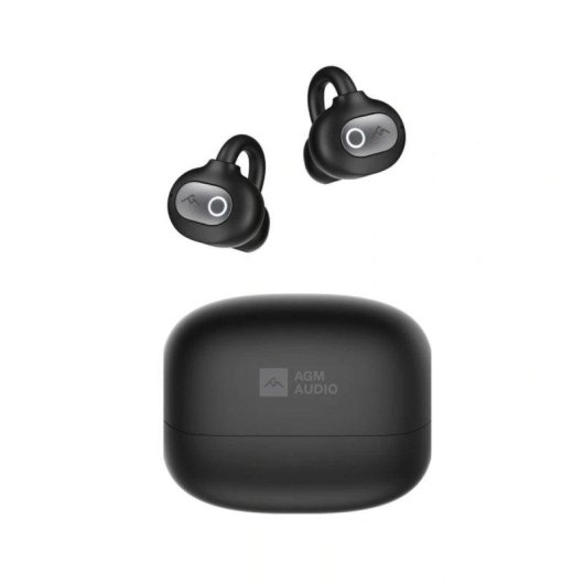 Auriculares AGM Open Buds 1 sem fios Bluetooth com Cancelamento de Ruído, IPX4, Pretos