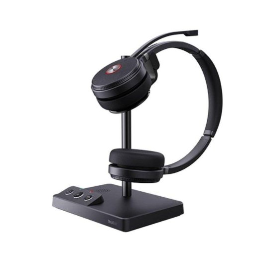 Auriculaires Yealink WH62 Dual sans fil DECT USB pour travail hybride avec microphones à réduction de bruit noirs