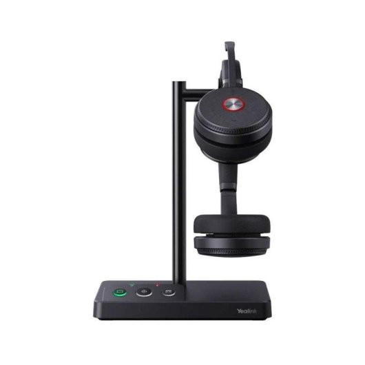Auriculaires Yealink WH62 Dual sans fil DECT USB pour travail hybride avec microphones à réduction de bruit noirs