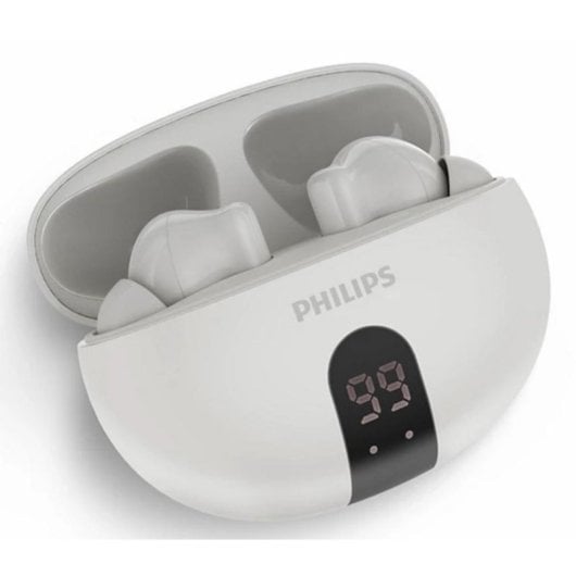 Auriculaires Philips TAT2520WT/00 sans fil Bluetooth avec Réduction Active du Bruit Blancs