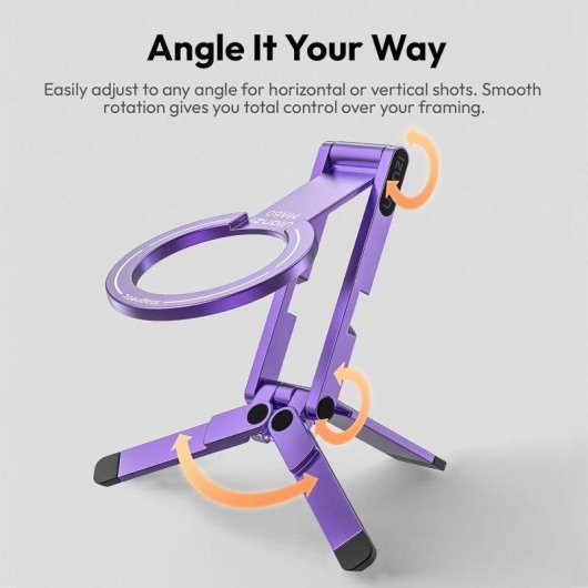 Support magnétique Ulanzi MA60 Pliable Double Aimant 14N Violet