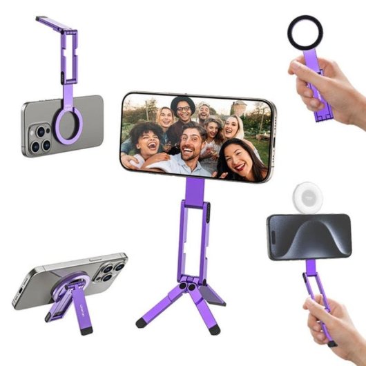 Support magnétique Ulanzi MA60 Pliable Double Aimant 14N Violet