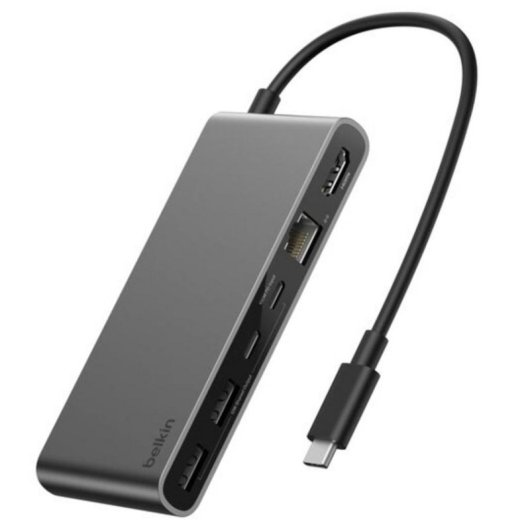 Hub Belkin 8 ports 10 Gbps modèle INC024HQSGY HDMI Ethernet 2.5G SD