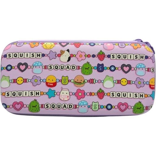 Capa rígida Lazerbuilt Switch 2 Squishmallows compartimento jogos rosa