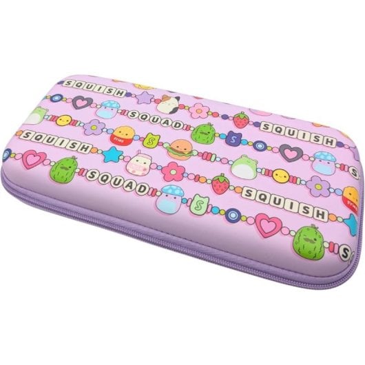 Capa rígida Lazerbuilt Switch 2 Squishmallows compartimento jogos rosa