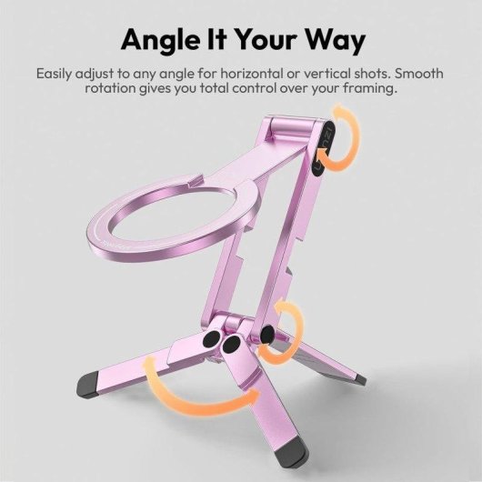 Support magnétique Ulanzi MA60 Pliable Double Aimant Rose