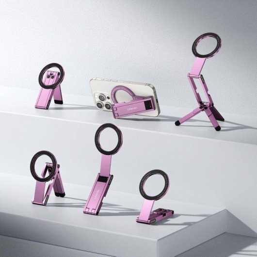 Support magnétique Ulanzi MA60 Pliable Double Aimant Rose