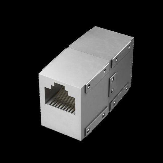 Adaptador Hama 00200327 RJ-45 Cat6 metálico prateado