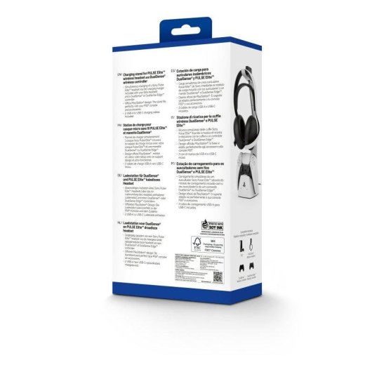Base de Carga Nacon para mando PS5 DualSense y Auriculares Pulse Elite Blanco